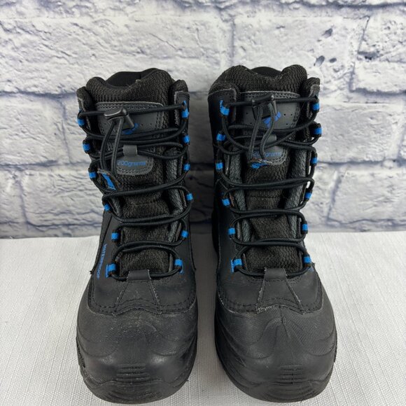 Columbia Boys Youth 4 Black Insulated Bugaboot Omni-heat Waterproof Boots - Picture 4 of 11